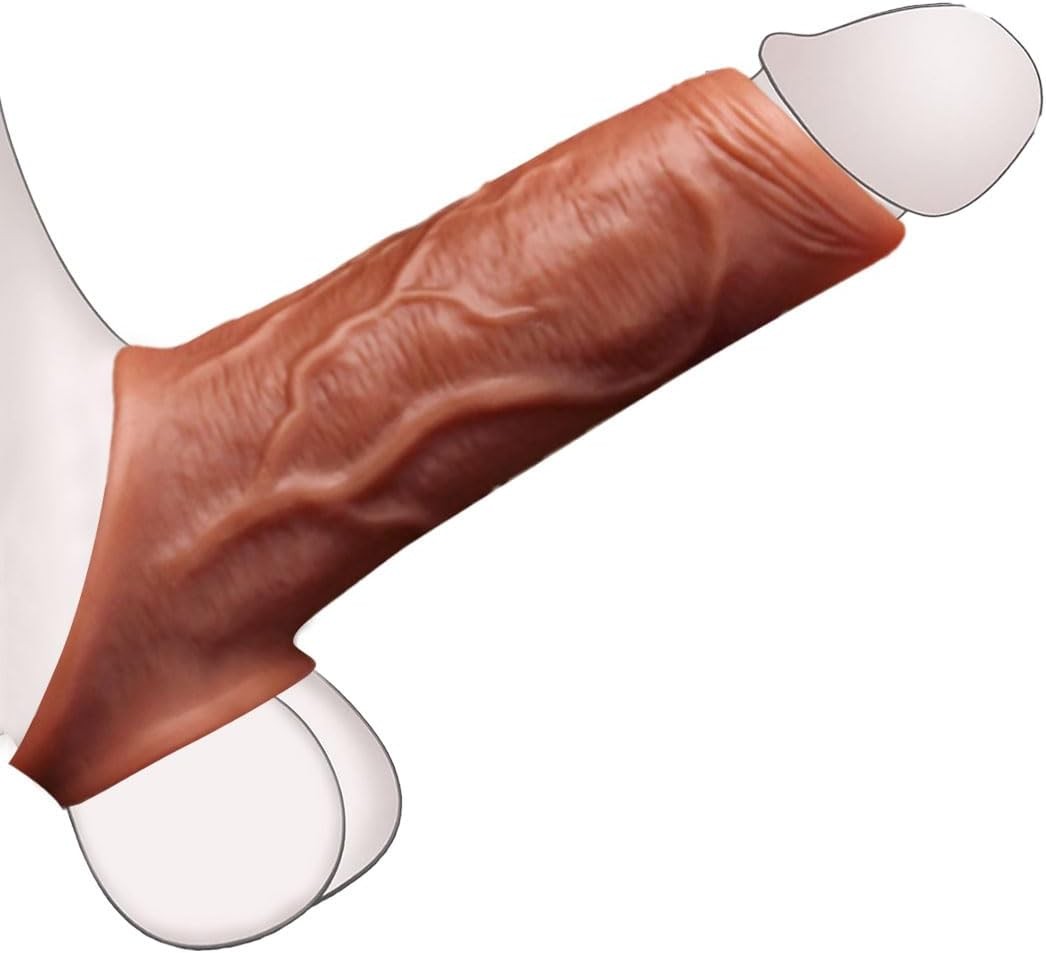Open Tip Male Penis Sleeve Extender Enlarger Enhancer Cock Sheath Girth Sex Toy