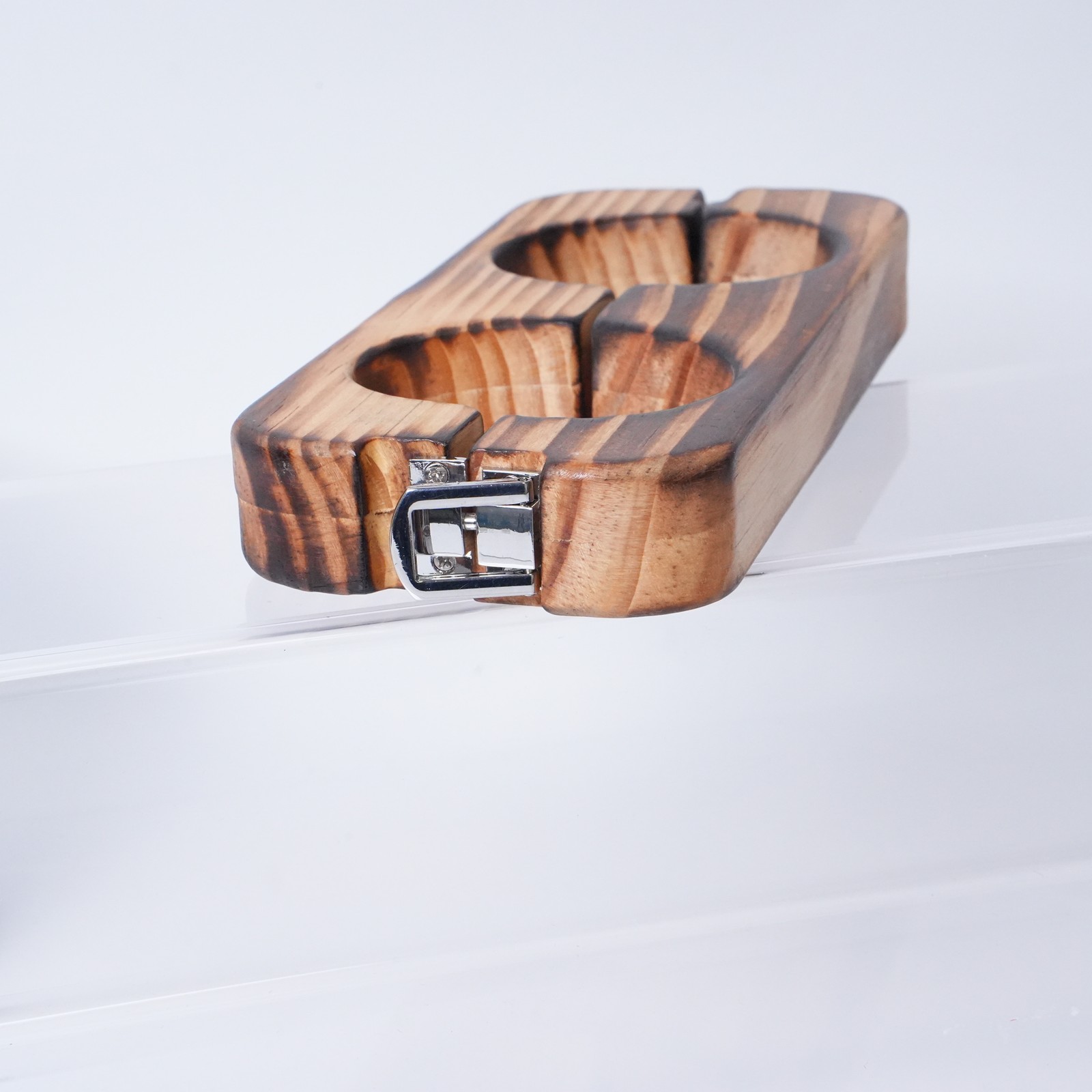 Wooden Handcuffs Wrist Cuffs Bondage Snap Fastener Fixtion Posture Fixation