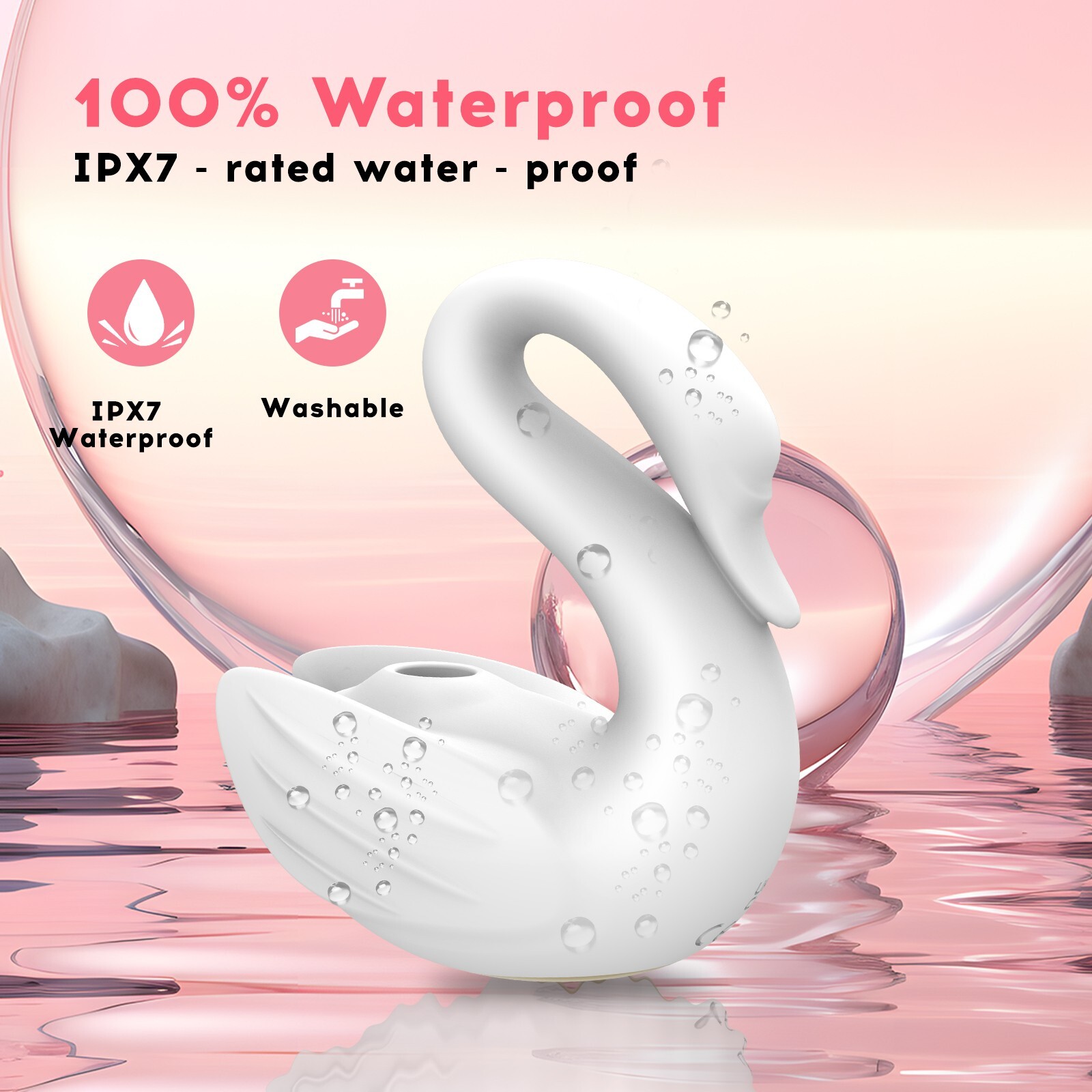 Wearable Sucking Vibrator-10-Mode G-Spot Dildo with Clitoral Stimulator Sex Toy