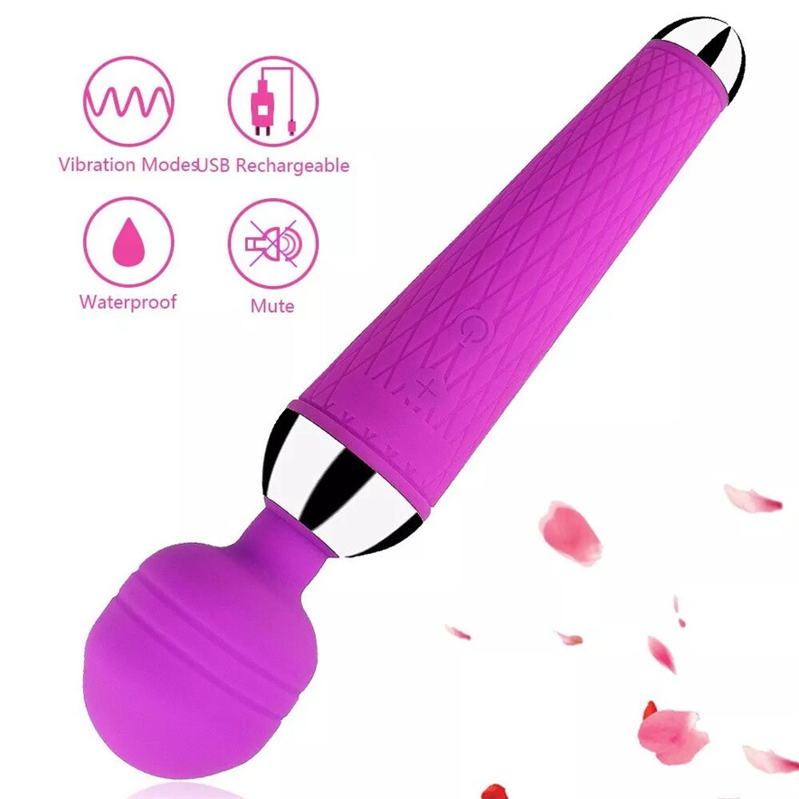 Rechargeable G-spot Clit Powerful AV Vibrator Dildo Massager Sex Toy Women Adult