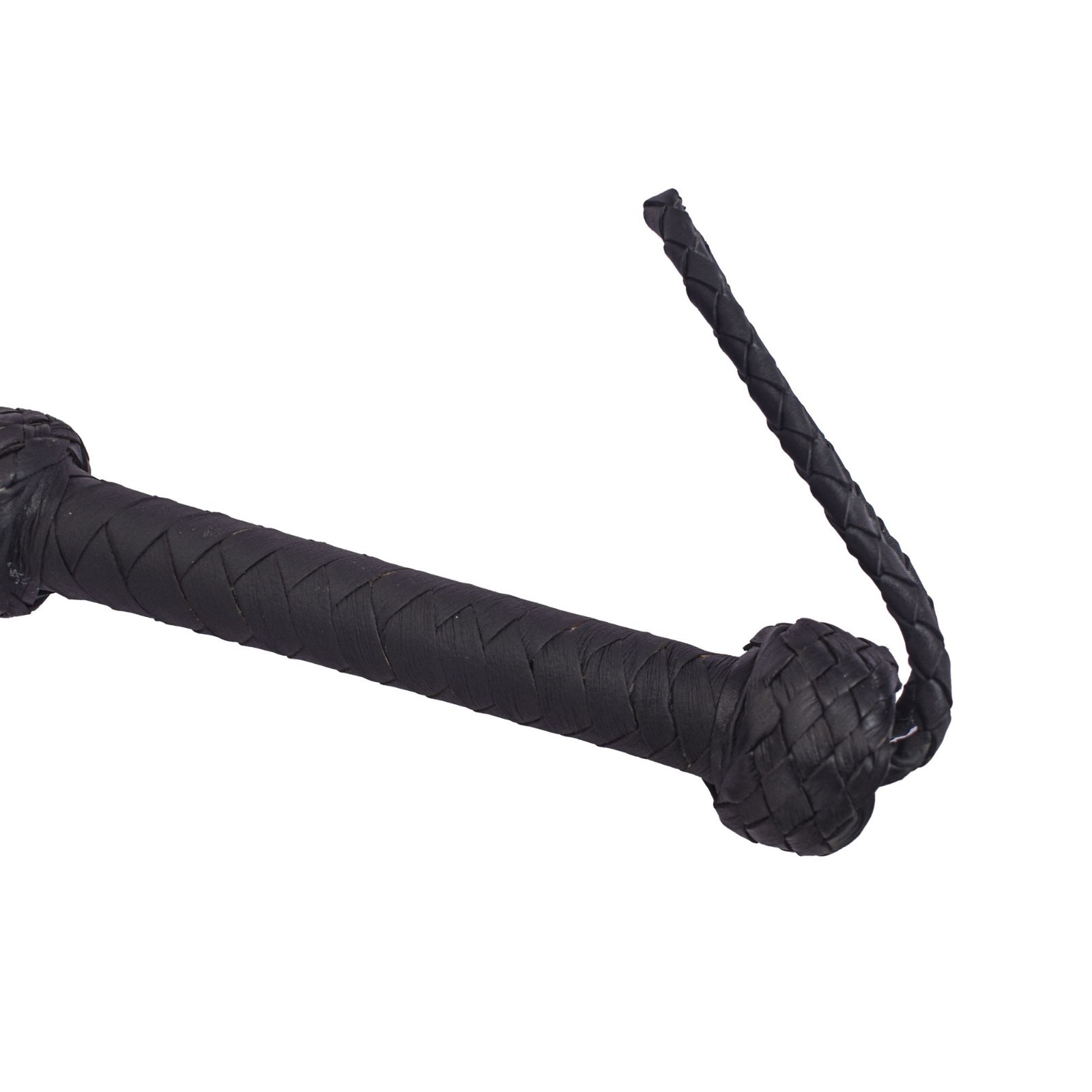 Cow Hide Black Leather Flogger 25 thick Heavy Duty Studded Spanking Whip