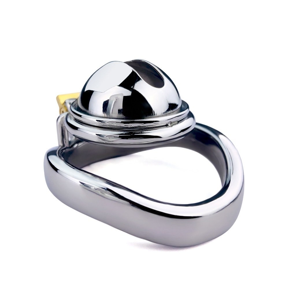Mini Cock Cage Metal Male Chastity Device Curved Penis Locking Rings 40/45/50/55