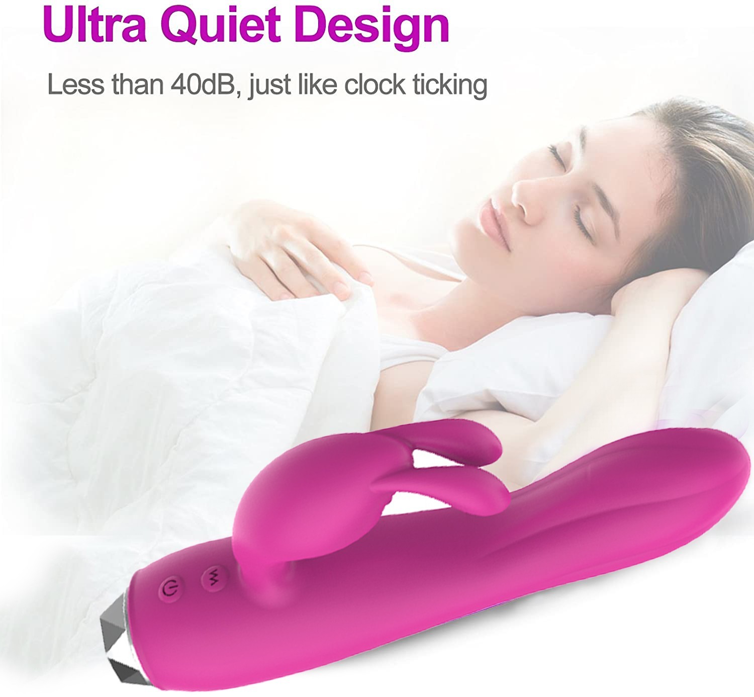 Silicone Wireless Rabbit Vibrator Massager Waterproof G Spot Power For Women