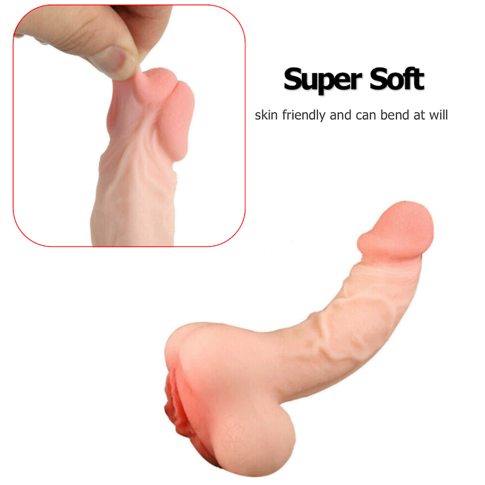 Male Penis SLEEVE Realistic Vagina Pocket Pussy Masturbator Sex Toys Men Adult