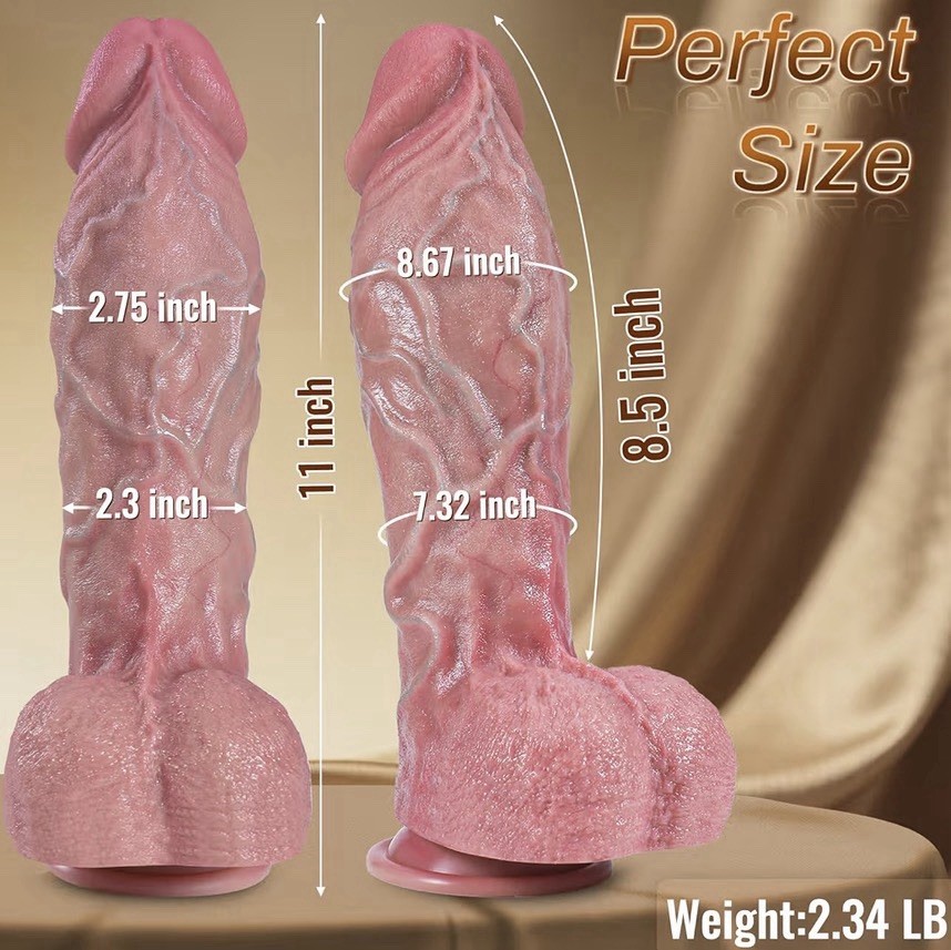 11 Inch Huge Dildo – 2.75” Diameter Realistic Veined Thick Dildo