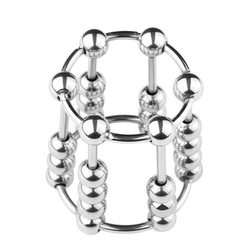 Rolling Ball Stainless Steel Penis Glans Ring Increase Orgasm Stimulate Sex Toy
