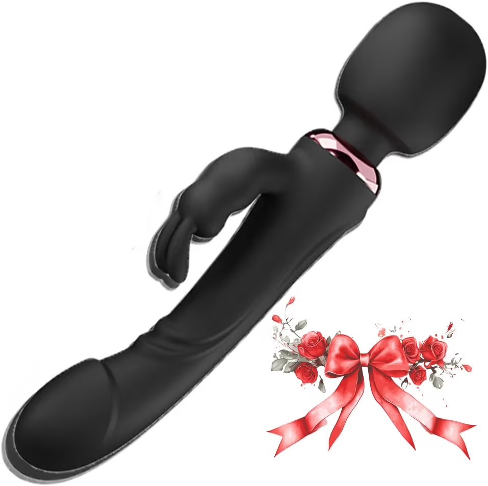 Rechargeable Dildo Personal Massager Rabbit Ears 10 Powerful Modes Vibrator