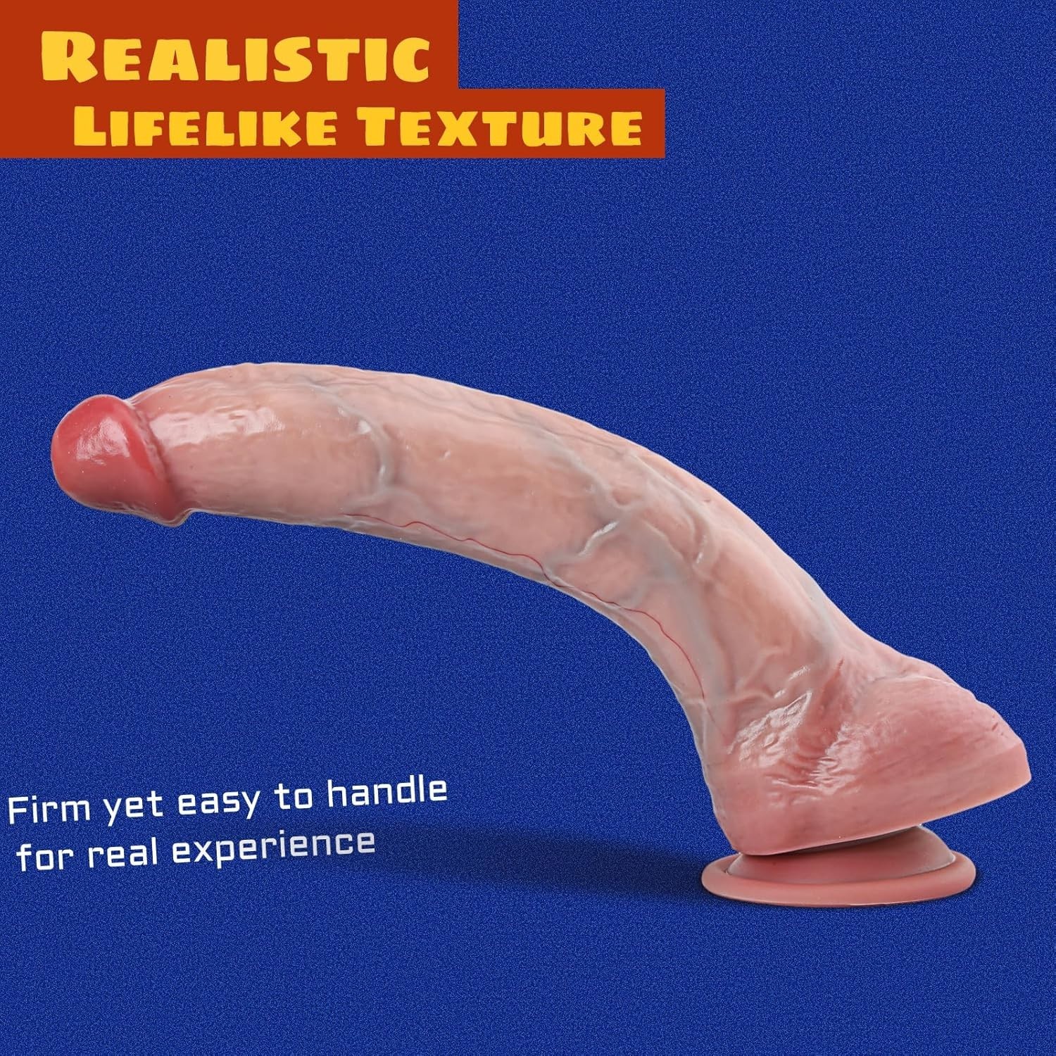 Realistic Silicone Long Dildo,11 in Ultra Lifelike Beginner Dildos Flexible Soft