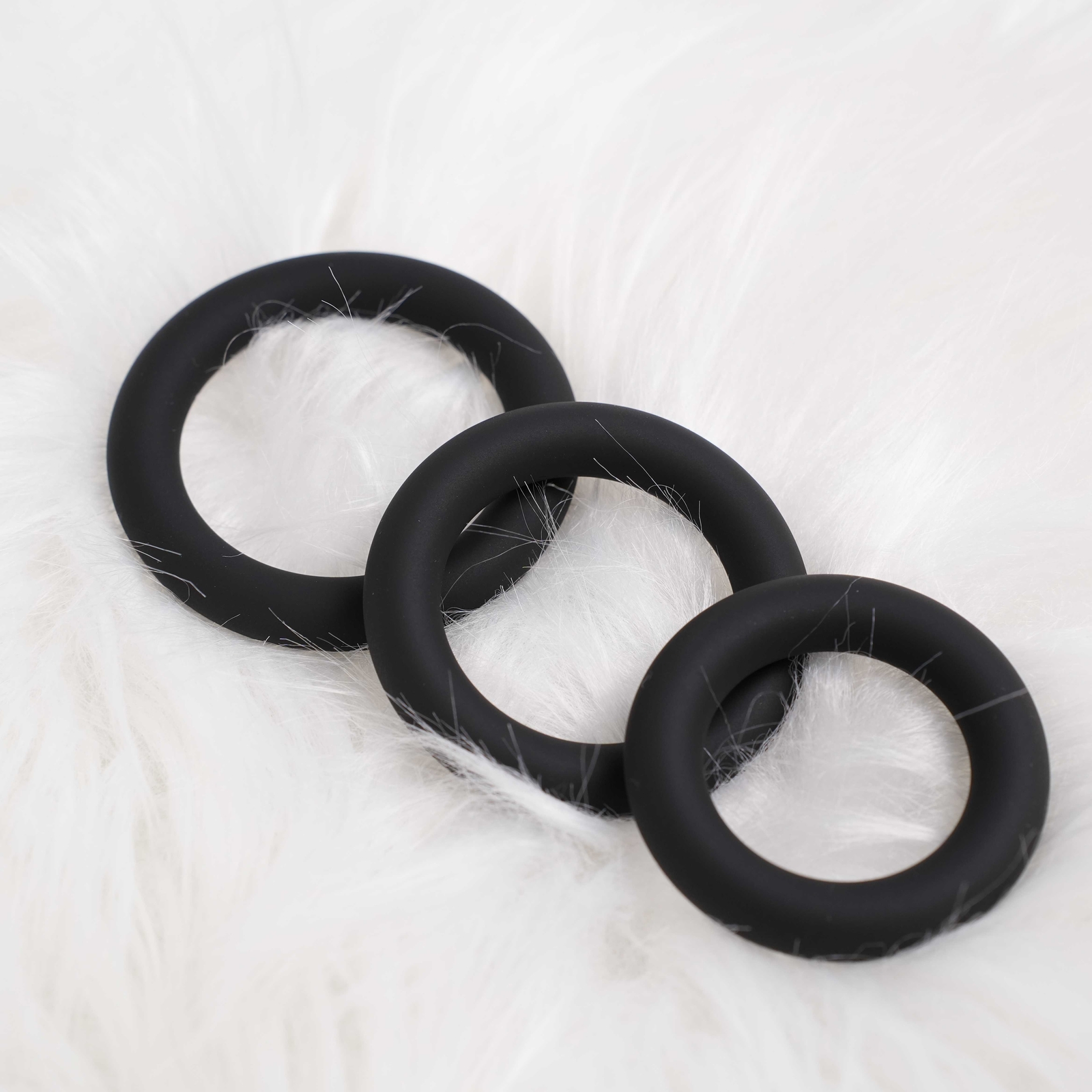 3PCS Silicone Cock Ring Set Penis Erection Enhancer Stay Harder Sex Toys for Men