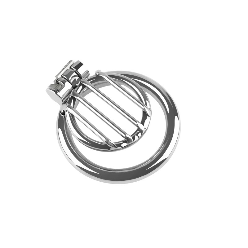 Lockable Chastity Cage for Male Smooth Stainless Steel Material Device BDSM USA