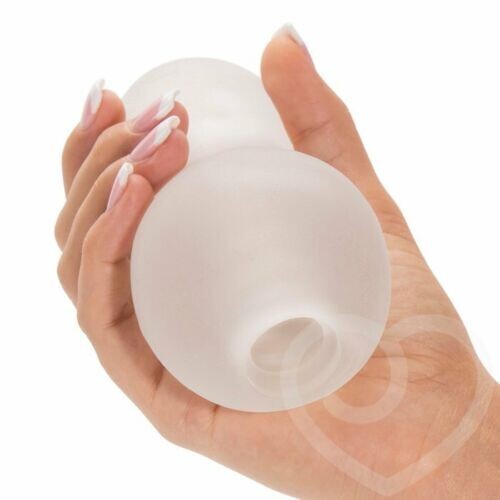 Mood Exciter Stroker Palm Pal Pussy Male Masturbator Ribbed Sleeve – Frost