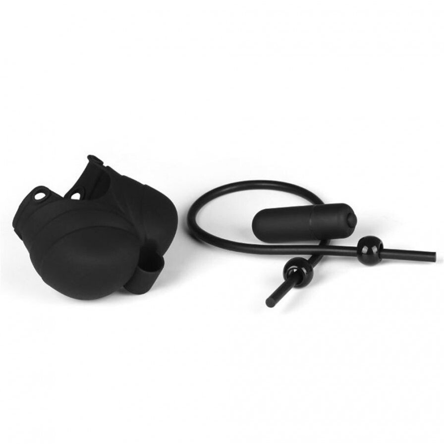 Vibrating Ball Testicle Scrotum Pouch Cinch Penis Cock Ring Sex Toys for Men