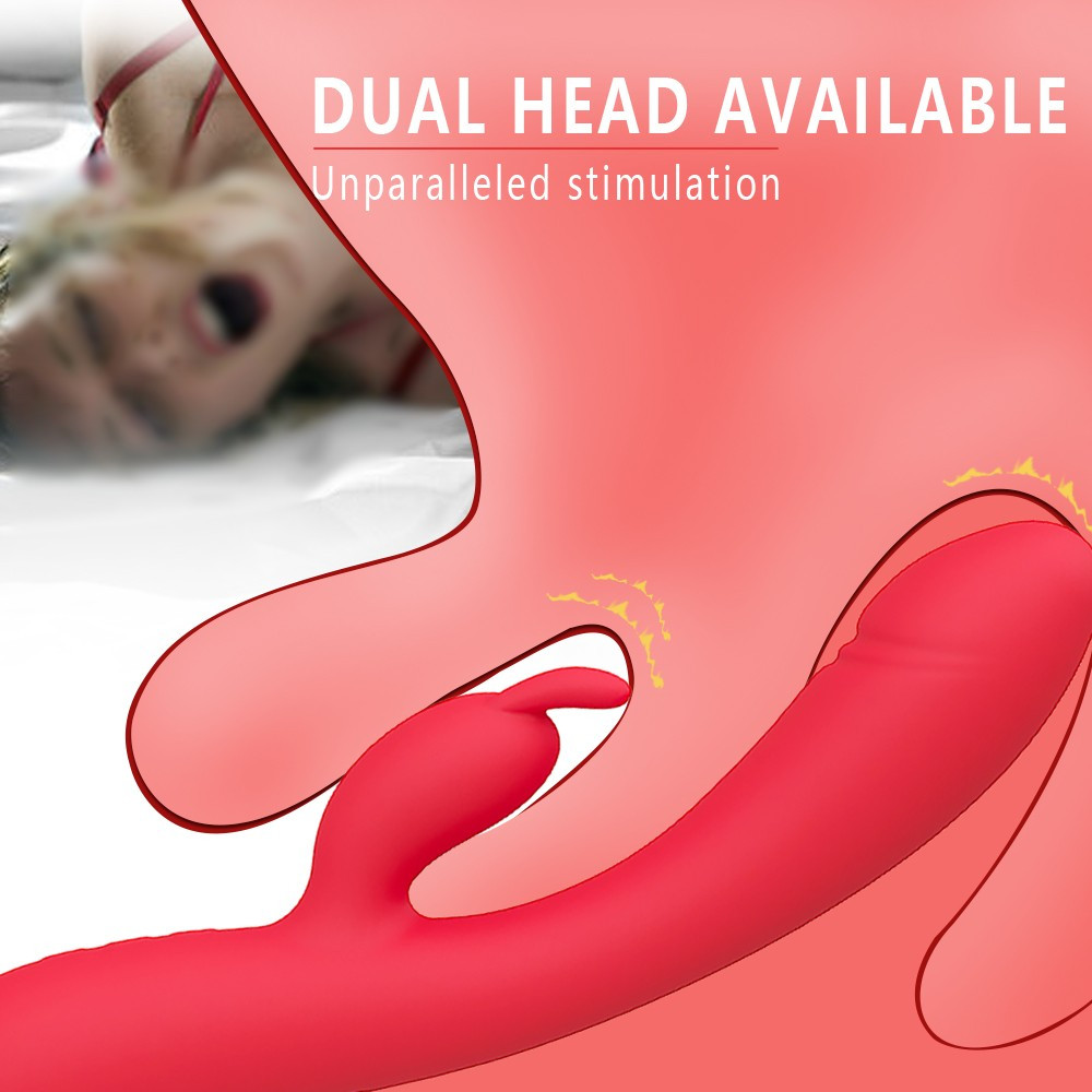 Heating Rabbit Vibrator Dildo Plug G-spot Butt Anal Massager Sex Toys for Women