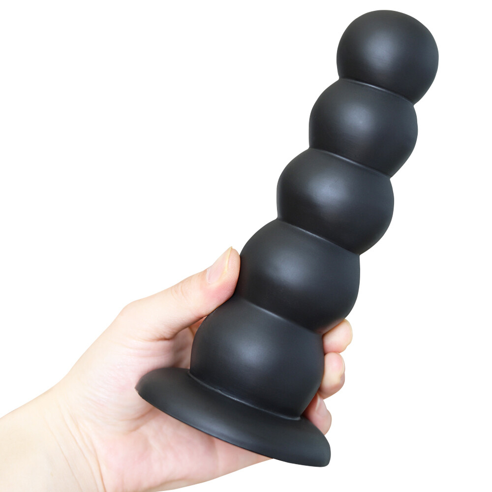 Hgue Beaded Dildo Thick Butt Plug Anal Beads Suction Cup Sex Toys for Women Man