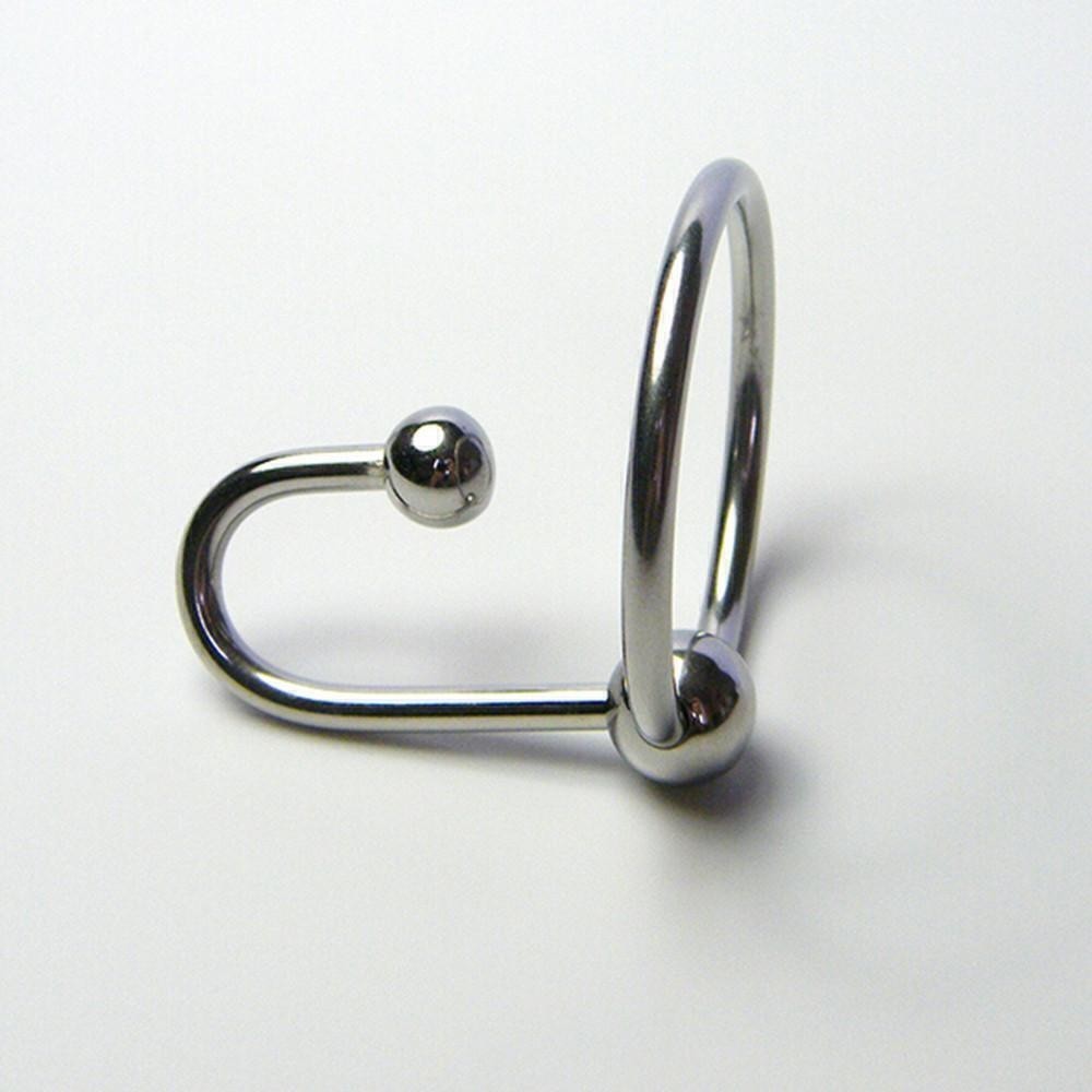 Dual Ball Stainless Steel Cock Penis Head Glans-Ring-Sex Increase Orgasm Urethra